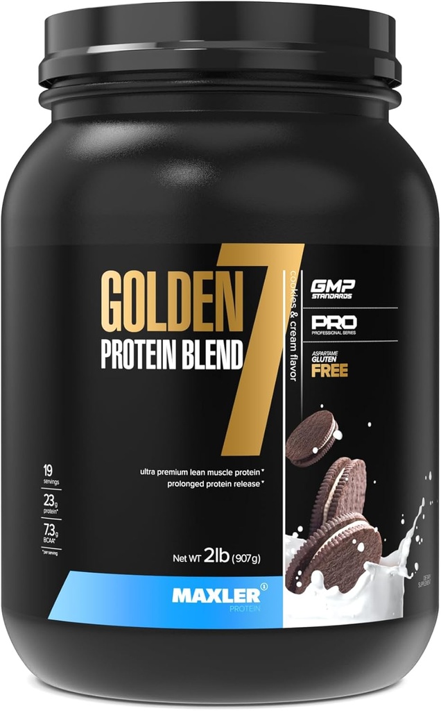 Maxler 황금 7 단백질 혼합 - 근육 이익 & 회복을 위한 단백질 분말 - 과자와 크림 단백질 분말 2 lb