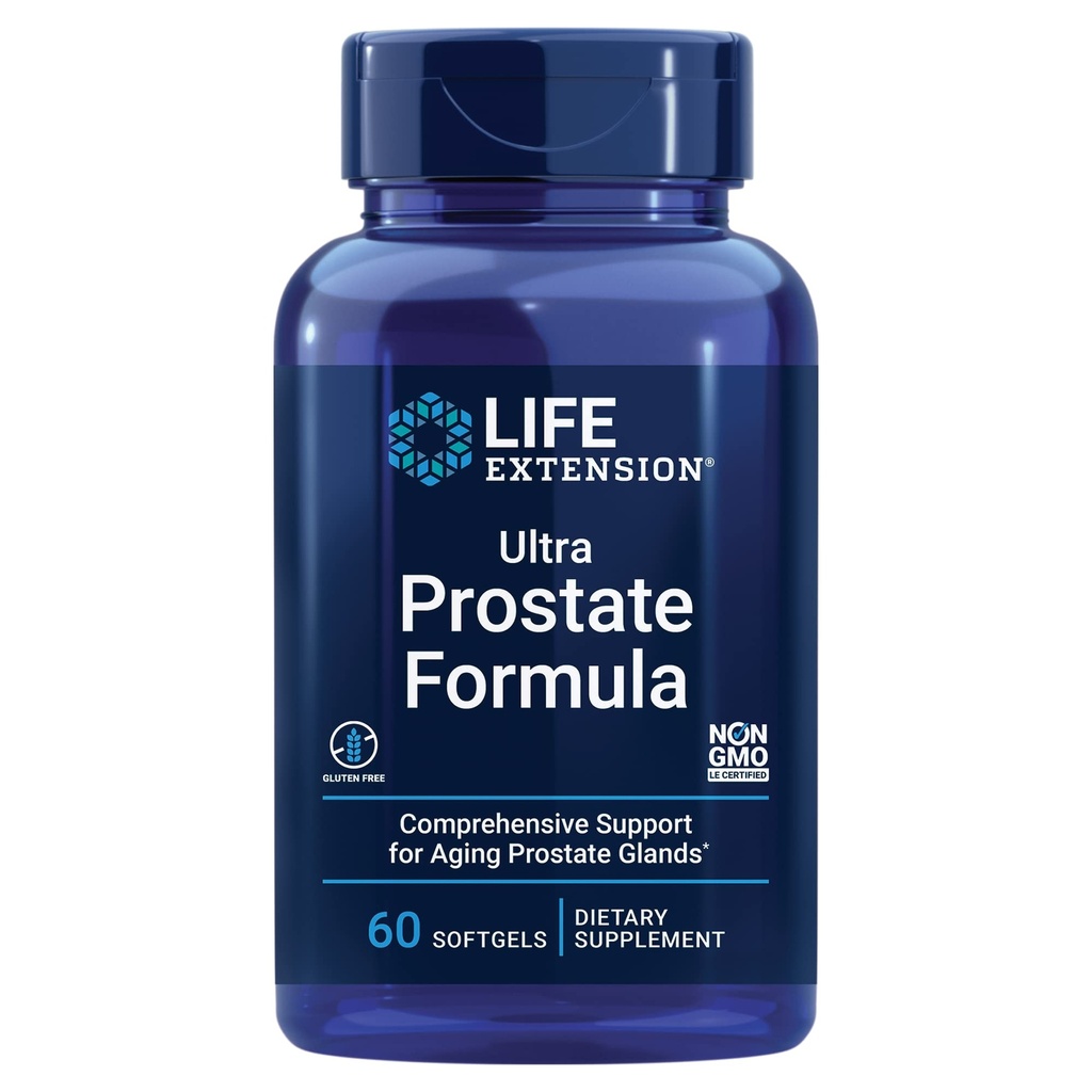 Life Extension Ultra Prostate Formula - Beta Sitosterol을 가진 남성 전립선 건강 보충교재, 톱 Palmetto, Lycopene, 호박씨 - 60 Softgels