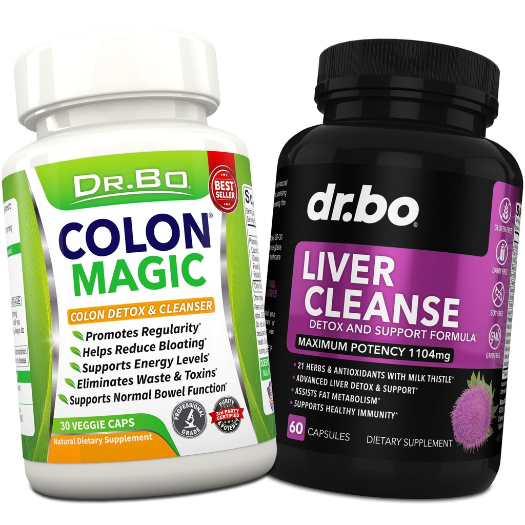 Colon Cleanse & Liver Cleanse Detox Support Supplement - Intestinal Bloating & Daily Constipation Relief에 대한 천연 Bowel Cleanser 알약 - 우유 Thistle Dandelion Cap & Aid Gallbladder 보충제