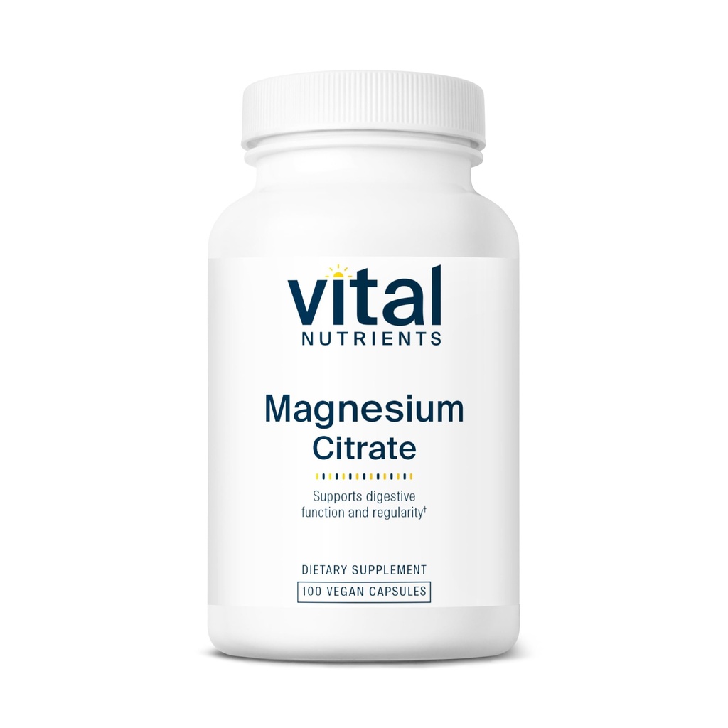 Vital Nutrients Magnesium Citrate 150mg | Relaxation | 수면 지원, 뼈, 심장, 근육, 신장 및 신경 건강 * | Vegan Supplement | 글루텐, 낙농장, 간장 무료 | 100 캡슐