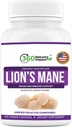 360 Nature 's Impact Lions Mane Mushroom 보충 캡슐 (150 캡슐) 뇌 건강 지원 보충교재, Beta 포도당과 유기 보충교재 & Cognitive 체계를 위한 Hypromellose