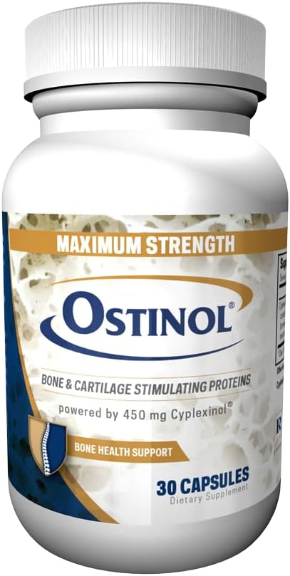 Ostinol Maxiumum 힘 450mg. 뼈 & 합동 보충교재. Stem Cell 정품 인증 Moderate Bone Loss & Moderate Joint Disfunction을 위한 Bio Active Protein Complex. 30 캡슐