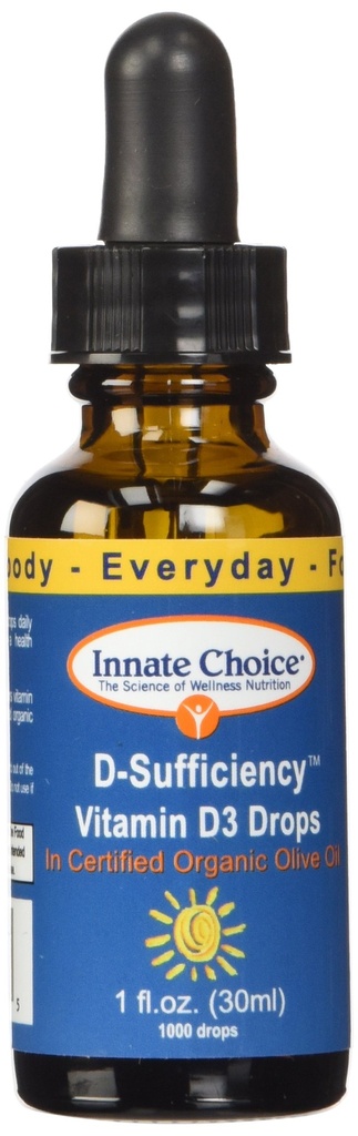 Innate Choice D Sufficiency 액체 비타민 D3의 1개의 유동성 Ounce
