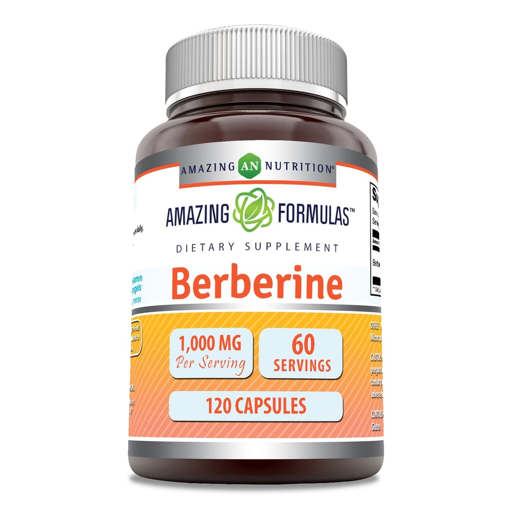 서빙 120 캡슐 보충 당 놀라운 수식 Berberine 1000mg | Non GMO | 글루텐 무료 | 미국에서 제작
