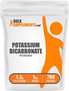 BulkSupplements.com 칼륨 중탄산염 분말 - 칼륨 중탄산염 음식 급료, 무기물 보충 - 글루텐 무료, 서빙 당 1.3g, 1kg (2.2 파운드) (팩 1)