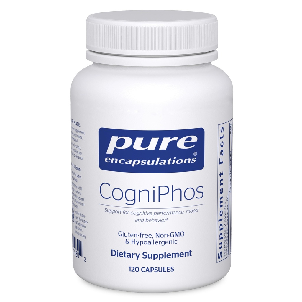 Pure Encapsulations CogniPhos |인지 성능과 행동에 대한 신경 지원 | 120 캡슐
