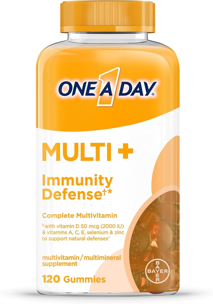 1 일 Multi+ 면역 지원 Gummies, 비타민 D, 비타민 C, 비타민 E, 비타민 A, 아연 및 더 많은 것, 거미 비타민, 120 조사를 가진 면역성 Multivitamin