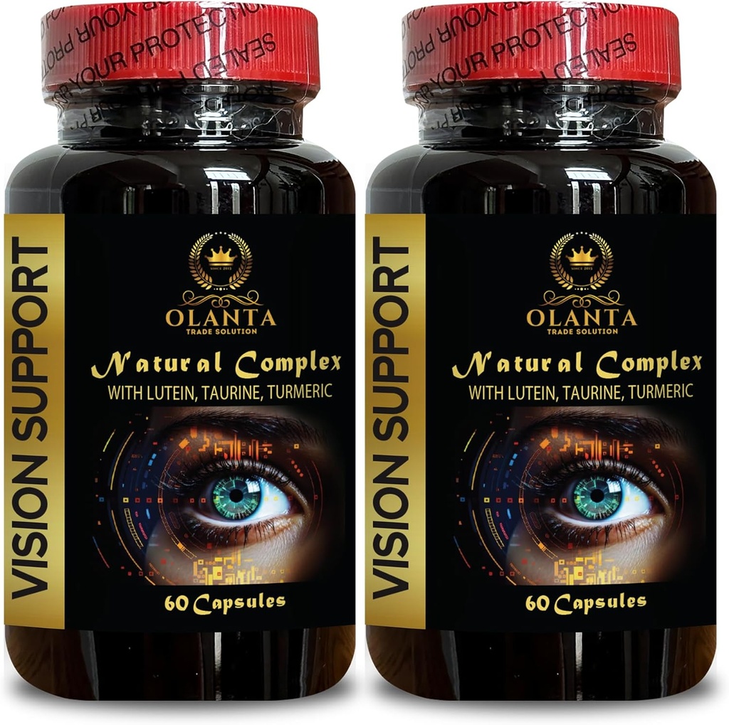 Vision Support Natural Formula - 유기 루테인 보충제 - Beta-Carotene & Antioxidants - 2 병 120 캡슐