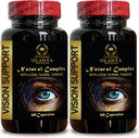 Vision Support Natural Formula - 유기 루테인 보충제 - Beta-Carotene & Antioxidants - 2 병 120 캡슐