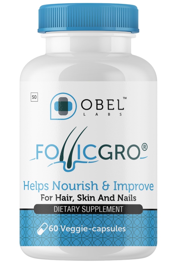 비넬 Follicgro Hair, Skin, Nails Supplement | 허브 추출물 | 비타민 | 바이오틴 | MSM | Saw Palmetto | Nettle | 60 캡슐