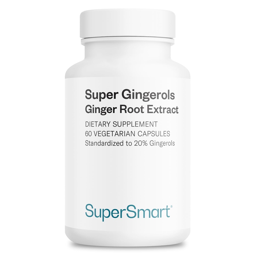 Supersmart - 하루 400mg (고전도 20 % Gingerol) - 생강 뿌리 추출물 보충 | 비 GMO 및 글루텐 무료 - 60 채식 캡슐