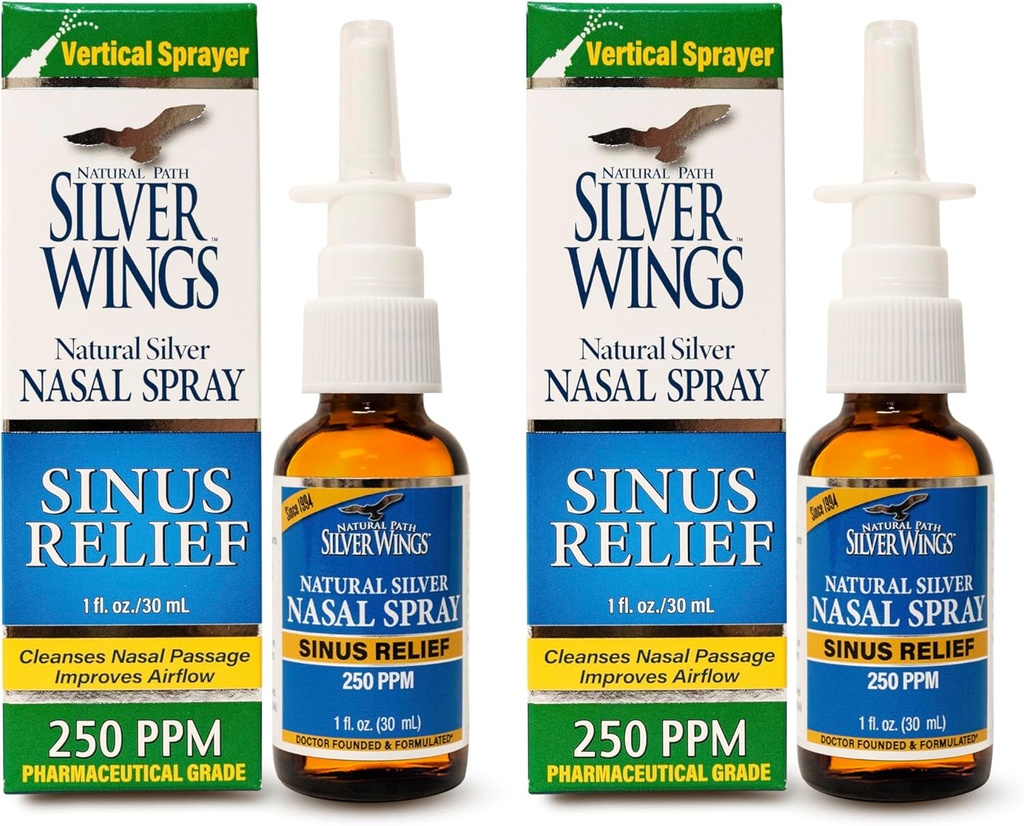 자연적인 경로는 날개 Sinus 안전 자연적인 은 Nasal 살포 - 250ppm - 1oz - 2 팩