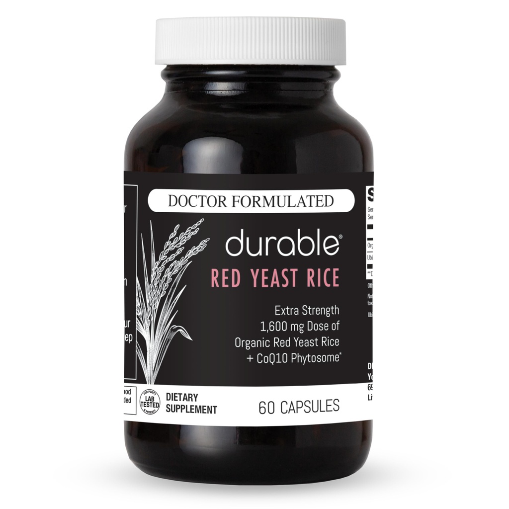 튼튼한 빨간 효모 밥 – 유기 1,600 mg 여분 힘 + CoQ10 Phytosome – 지원 건강한 콜레스테롤, 심장, lipids & 순환 – 의사 공식화, 비 GMO, Vegan, 미국 (60의 캡슐)에서 만드는.