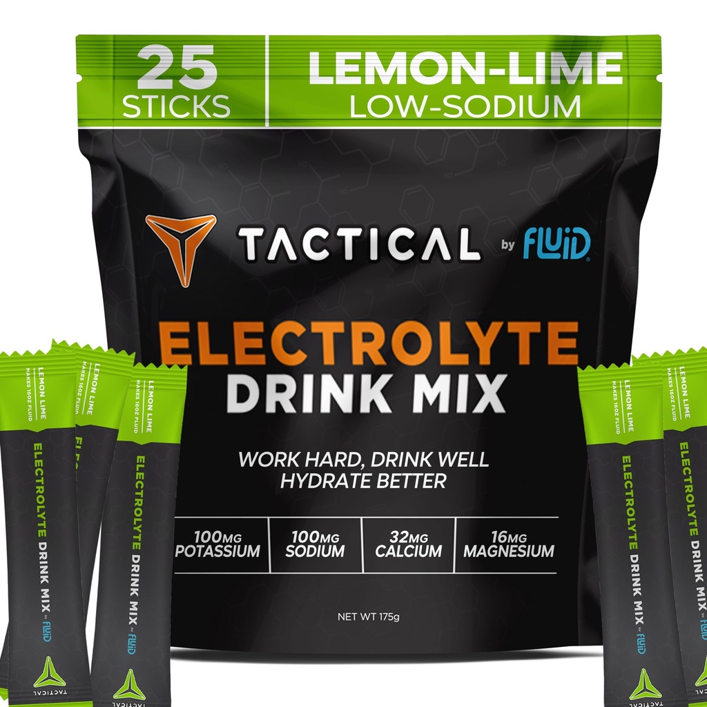 유체 전술 - Electrolyte Powder Packets, 가속 Re-Hydration, 낮은 설탕, Electrolyte 음료 혼합, 탈수 방지, 주름 제거