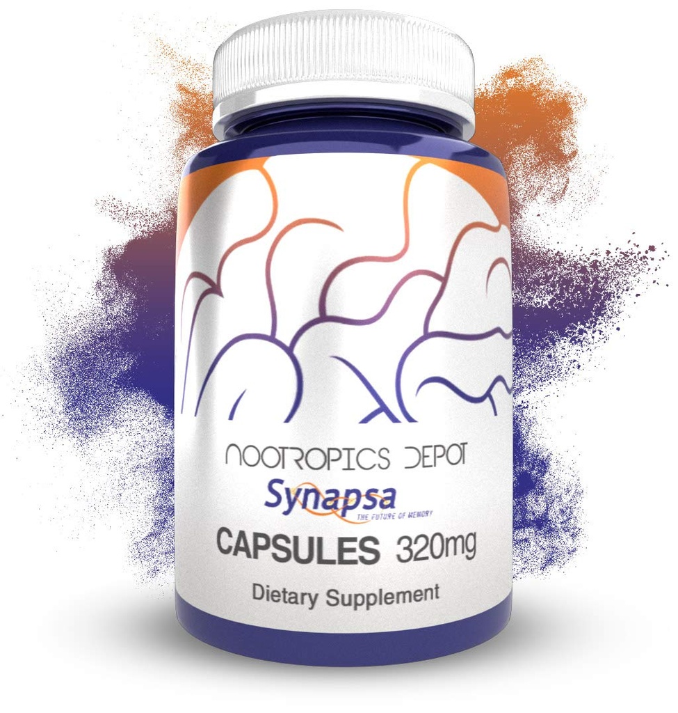 Nootropics Depot Synapsa Bacopa Monnieri 캡슐 | 320mg | 180 Count | 전체 식물 추출물 | Ayurvedic Herb | Adaptogen Supplement | 강화 학습, 기억 및 정신 성능