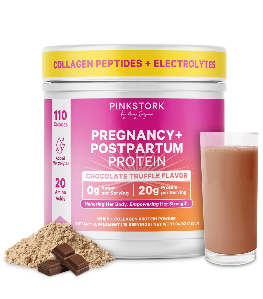 여성, 20g Whey & Collagen, Prenatal & Breastfeeding Protein Shake Mix for Energy, Recovery & Hydration, Chocolate, 15 서빙
