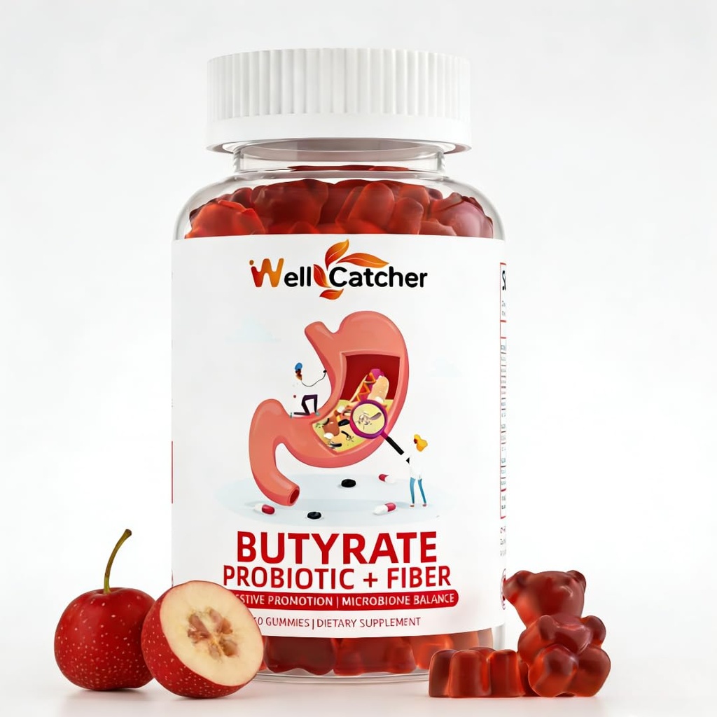 Butyrate Gummies Gut 건강 보충교재: 여성을 위한 Probiotic & Prebiotic 섬유 Gummies를 가진 Butyrate 남자 설탕 자유로운 소화 & 에너지 대사 지원 Vegan Hawthorn 풍미 30 일 공급