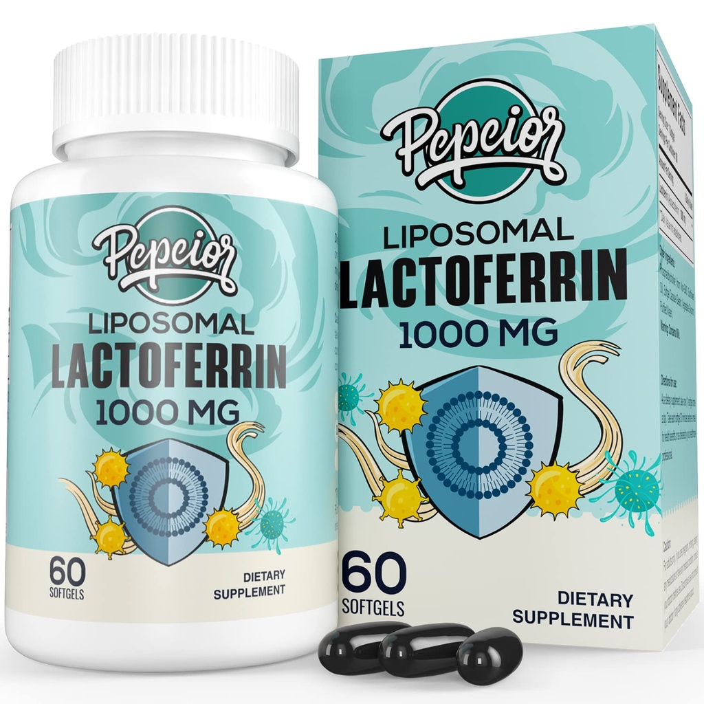 Liposomal Bovine Lactoferrin 1000 mg - 높은 흡수 - 철 흡수 및 면역 기능 Lactoferrin 성인, 60 Softgels에 대 한 보충 교재