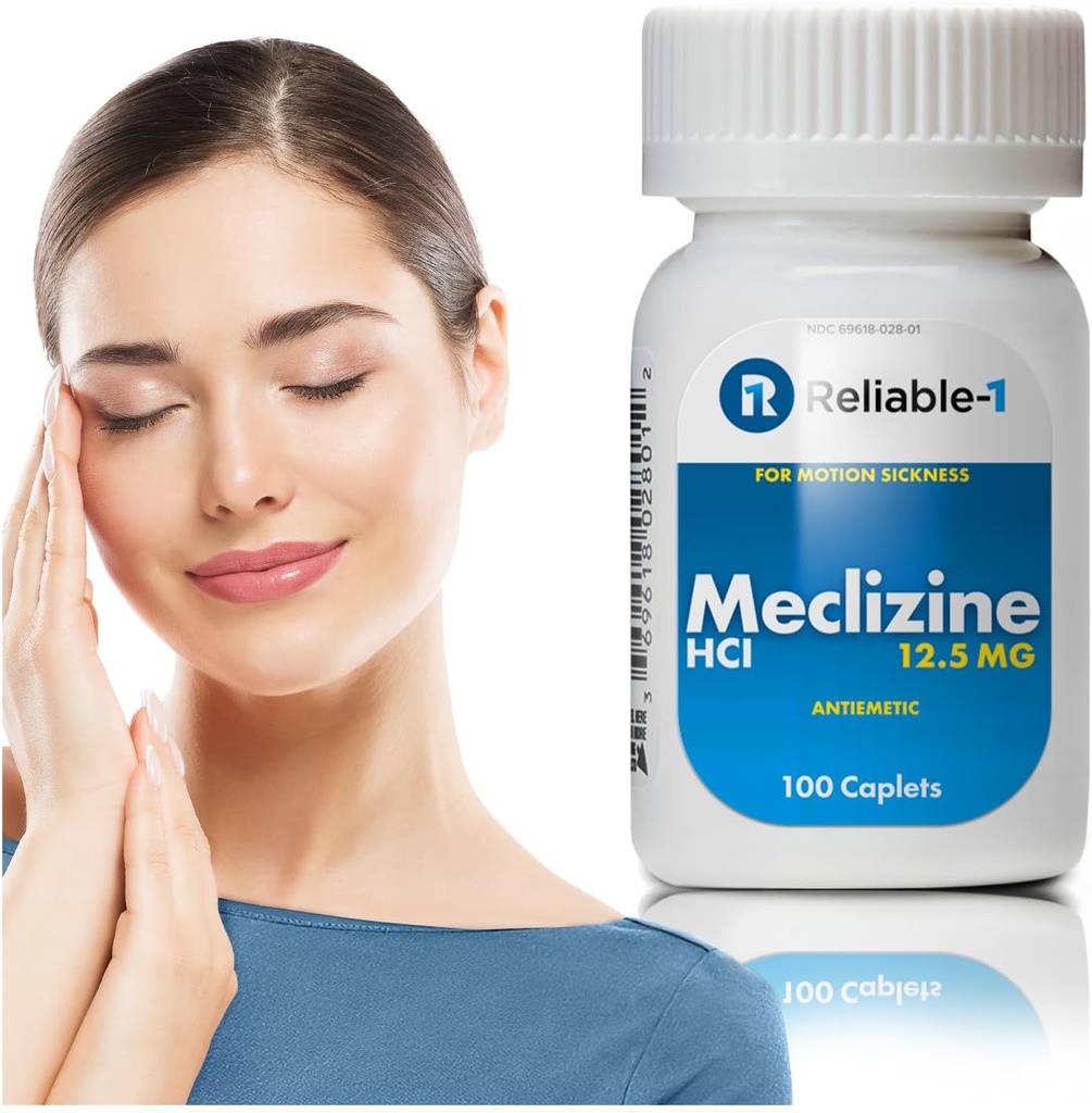 믿을 수 있는 1개의 Laboratories Meclizine HCL 12.5 mg 모자를 씌우기 - Nausea, Vomiting를 방지하고, Dizziness는 동의 Sickness (100의 모자를 씌우기, 1개의 병)에 의해 Caused