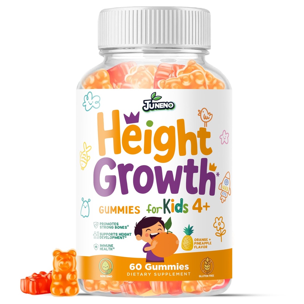 신장 성장 비타민 보충교재 Gummies - 청소년 아이 소년 소녀를 위한 더 큰 성장 - 자연적인 고도 증량제 Maximizer Multivitamin