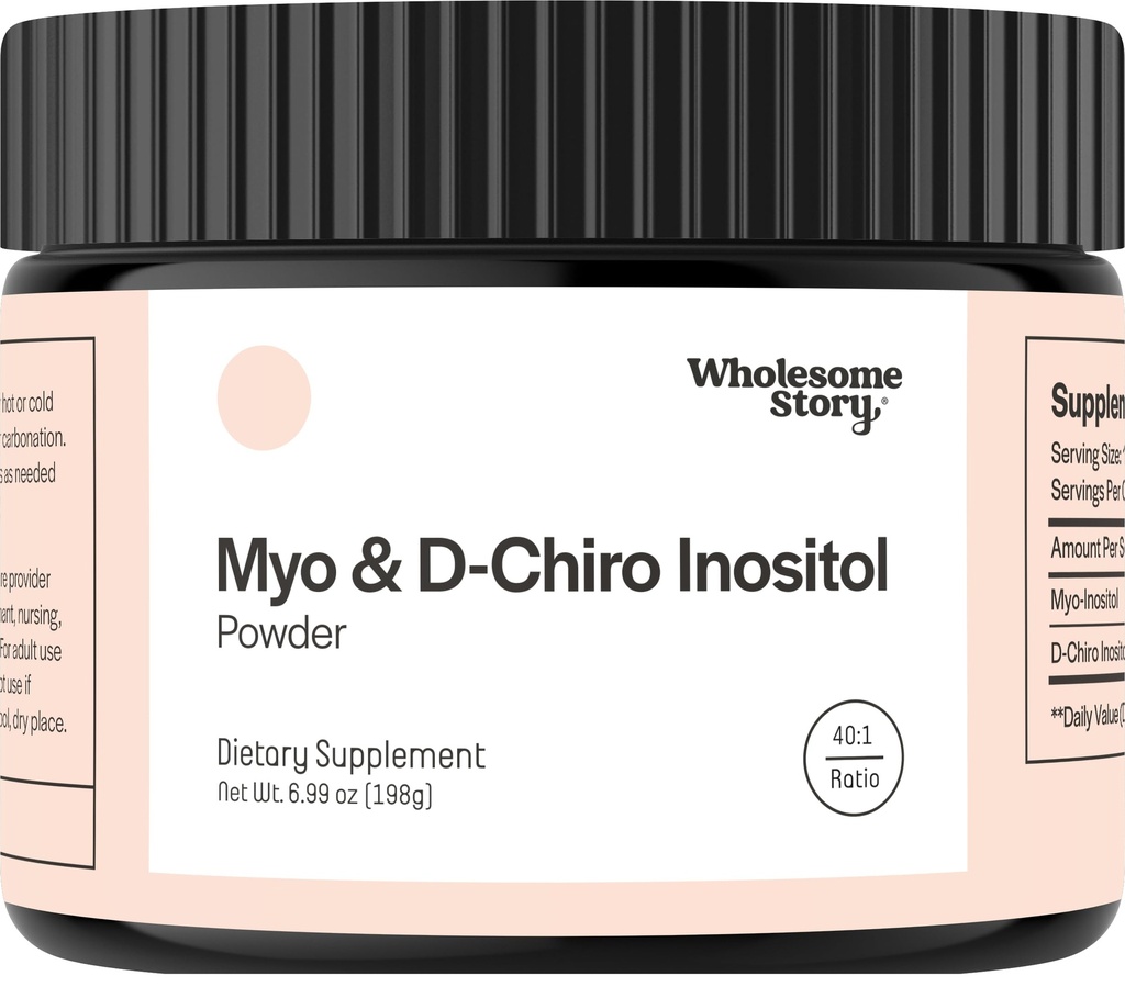 Myo-Inositol & D-Chiro Inositol 여성용 보충 분말 | Hormonal Balance & Healthy Ovarian Function Support | 비타민 B8 | 캡슐에 큰 대안 | 40:1 비율 | 90 인분