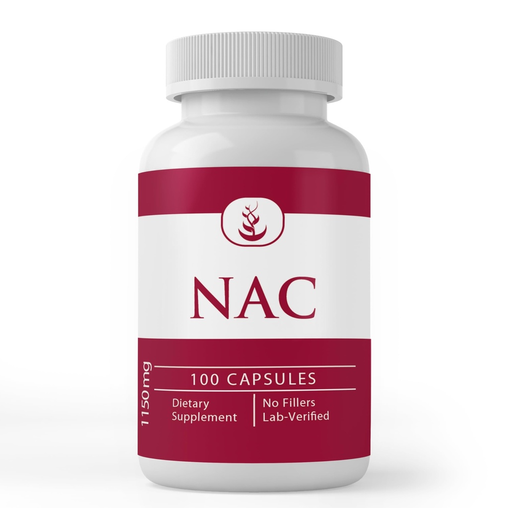 PURE ORIGINAL INGREDIENTS N-Acetyl L-Cysteine NAC, (100 캡슐) 항상 순수, 첨가제 또는 필러 없음, 실험실 검증