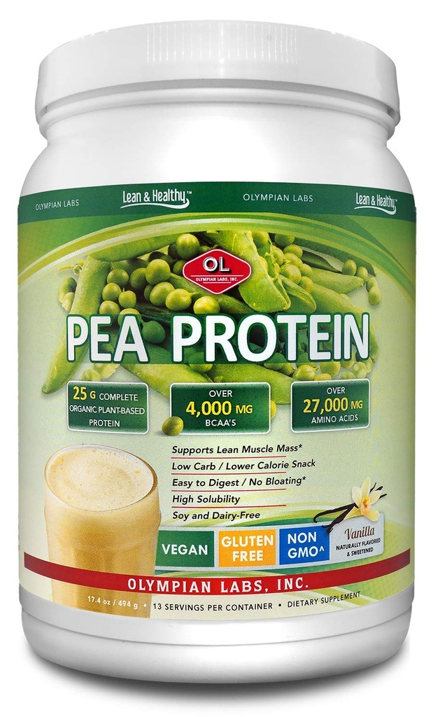 Olympian Labs Vanilla Pea Protein, 494 그램, 13 서빙