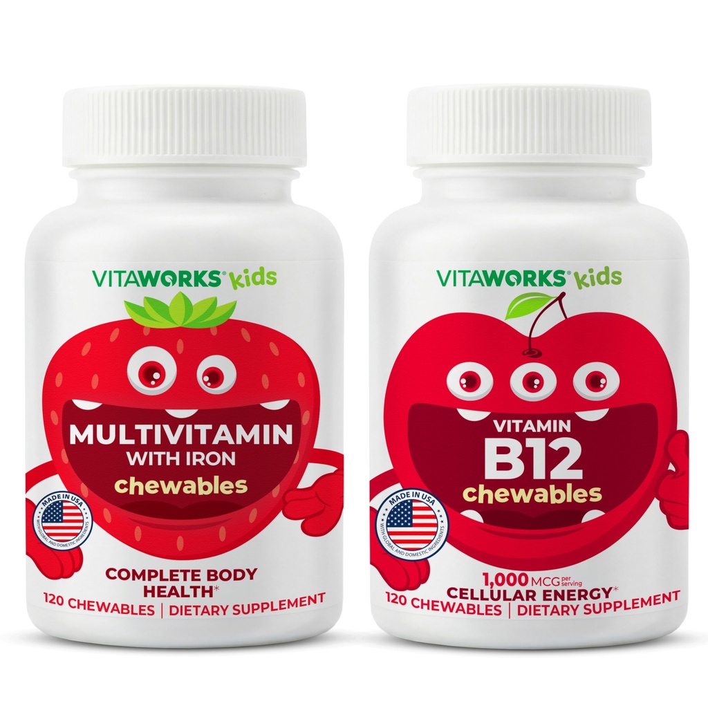 아이 Multivitamin Chewables + 비타민 B12 Chewables 뭉치