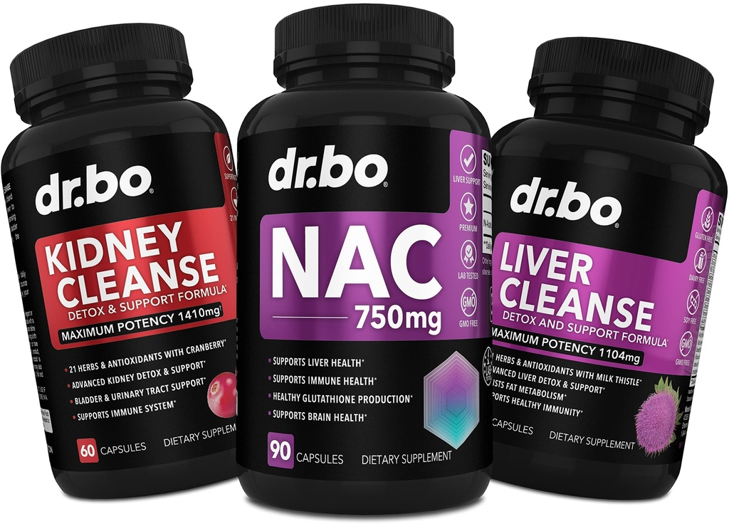 NAC Kidney Liver Cleanse Detox - 750mg N Acetyl Cysteine 순수한 비타민 캡슐 - 갤레이더, 블레이더 Urinary Tract 보충교재 & 우유 이틀을 위한 매일 Liver Kidney Detox 지원 공식