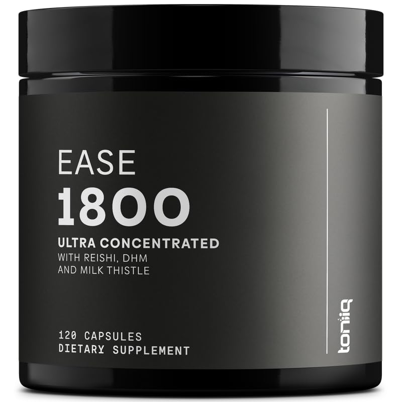DHM을 가진 Toniiq Ease - 밤을 위한 가득 차있는 간섭 지원 - 120의 캡슐 - 50x 최고 집중된 추출물