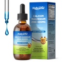 L-Lysine 500mg, 마그네슘 & 아연을 가진 액체 칼슘 구연산염 하락, 비타민 D3 & K2를 가진 칼슘 구연산염 600mg 보충교재 & 성인, 2 Fl Oz