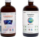 LIQUIDHEALTH 성인은 다수 & 아이들의 가족을 위한 다수 매일 액체 Multivitamin 뭉치를 완료합니다 - 지원 전반적인 건강, 부스트 면역 체계 - 미국, 전체적인 음식, Vegan, 비 GMO에서 만드는