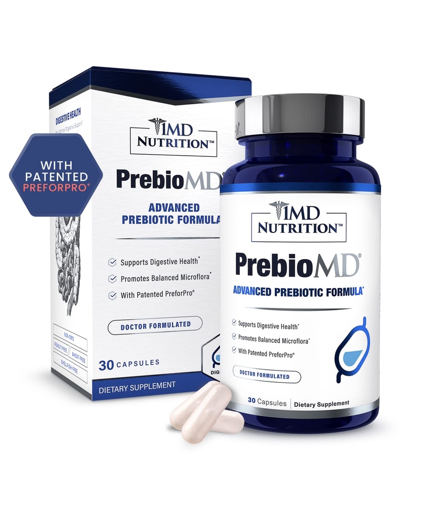 1MD Nutrition PreBioMD - Prebiotic with PreforPro® | 건강한 소화와 베네피셜 박테리아 지원