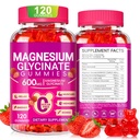 마그네슘 글리세린 Gummies 600mg의 무수한 설탕 마그네슘 마그네슘 Magnesium 글리세라이드, 비타민 D, B6 및 수면, 휴식, 두뇌 및 근육, 60 일 공급을 위한 CoQ10를 가진 마그네슘 구미