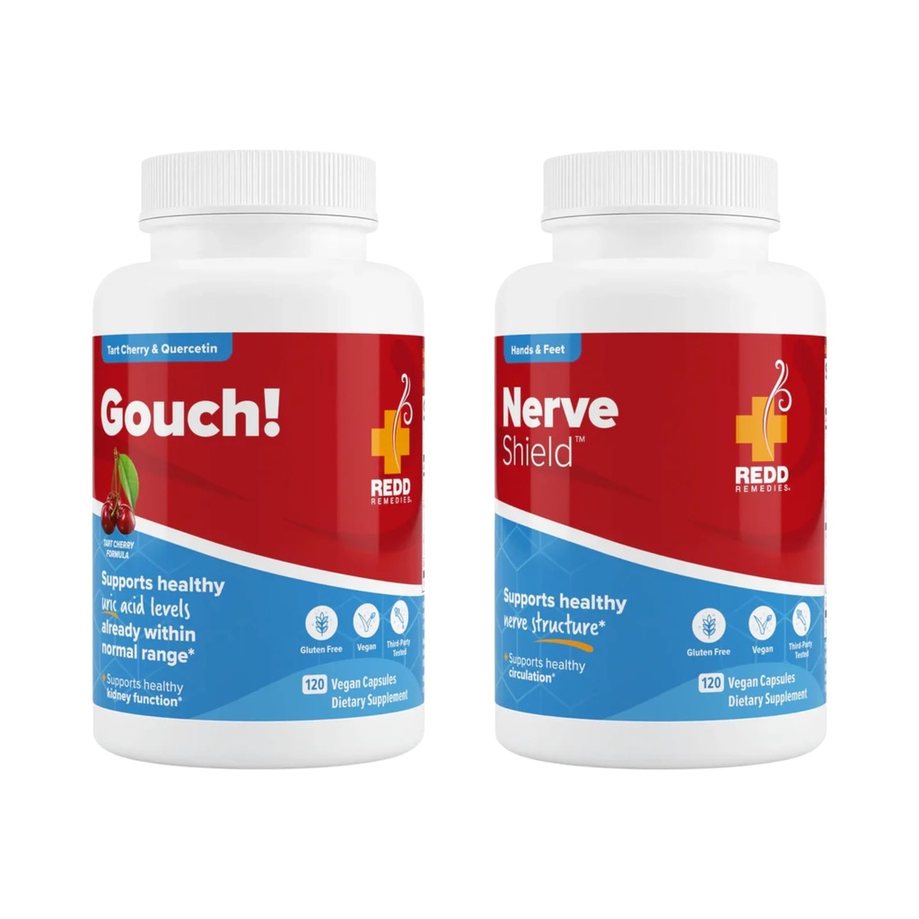Redd Remedies Gouch!, 120 Capsules, and Nerve Shield, 120 Capsules