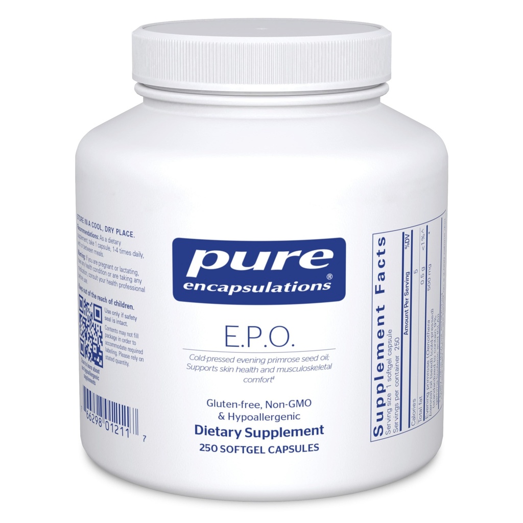 순수한 캡슐에 넣기 E.P.O. (Evening Primrose 기름) | 9% GLA를 포함하는 Hypoallergenic 규정 보충교재 | 250 Softgel 캡슐