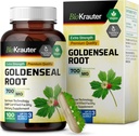BIO KRAUTER Goldenseal 뿌리 캡슐 700 mg - 100 황금 물개 분말 모자 - 호흡 & 소화 지원 - 채권 없음