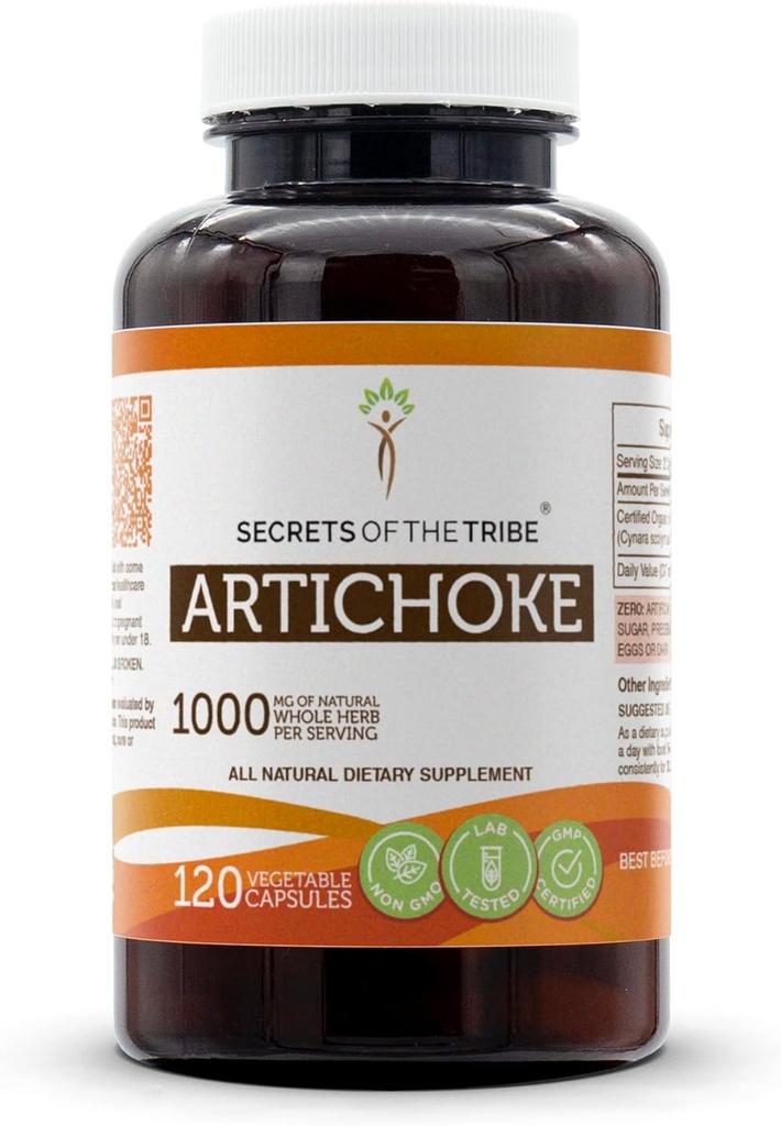 Tribe Artichoke 120 캡슐, 1000 mg, Artichoke (Cynara scolymus) 잎 (120 캡슐)의 비밀