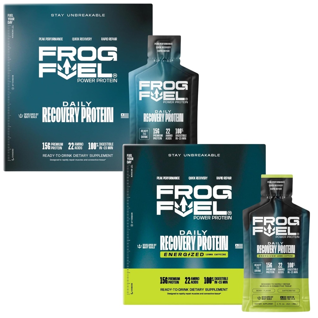 Frog 연료 전력 일정한 & 힘은 완전한 단백질 탄 뭉치, 15g 단백질 Nano-Hydrolyzed 잔디 페더럴 익스프레스 교원질, 포스트 운동, 지방 & 설탕 자유로운, 22 아미노산, 베리, 1개 oz 소포, 48 팩을 해방합니다
