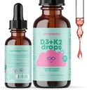 아이들을위한 K2 비타민 D가있는 JoySpring 액체 비타민 D3 - 아이를위한 면역 지원, Burdock Root & Elderberry와 함께 매일 Multivitamin 아이 면역 부스터와 천연 키즈 초점 보충 드롭