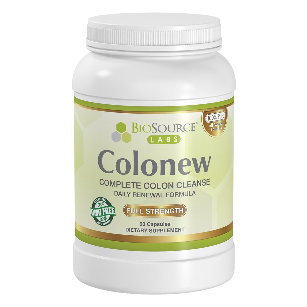 Colonew Complete Colon Cleanse 자연적인 Detox 보충 매일 소화 건강, 갱신 공식 – (60의 캡슐)