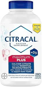 Citracals 최대 플러스 칼슘 구연산염 + D3, 280의 모자