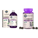 생명 유기 식물 기반 Elderberry Immune Syrup 6.59 fl oz & Organics Elderberry Gummies