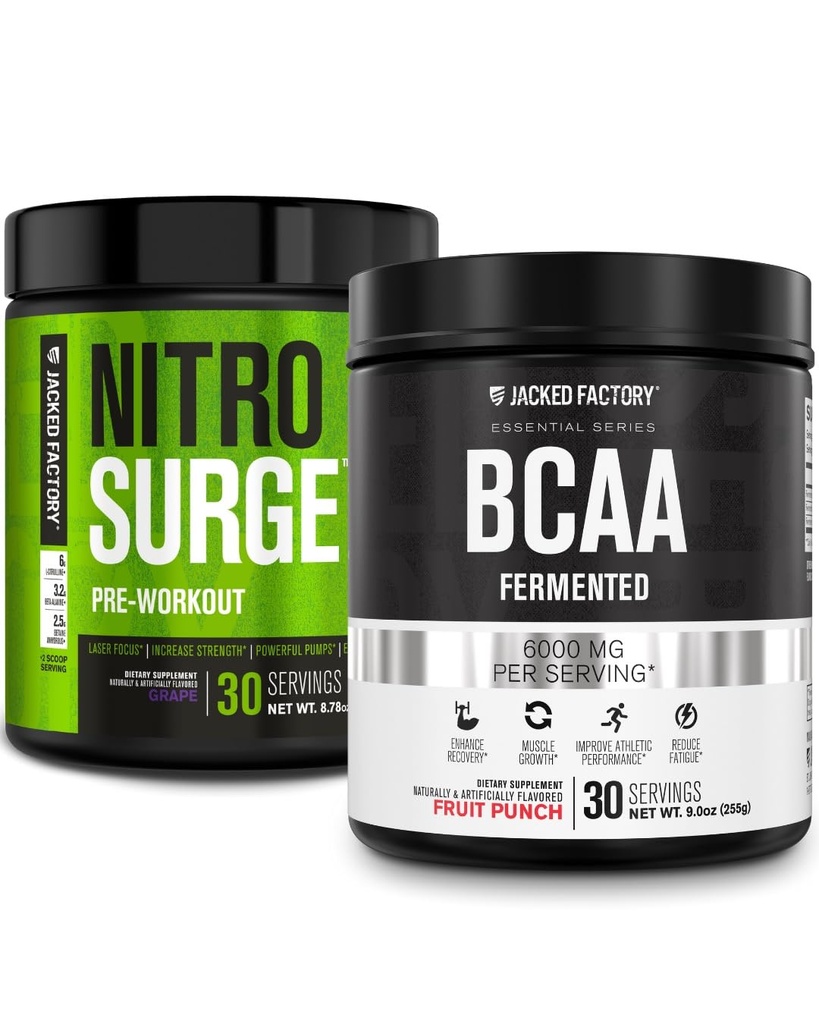 근육 건물과 회복을 위한 과일 펀치에 있는 포도 & BCAA에 있는 Jacked 공장 Nitrosurge 전 운동