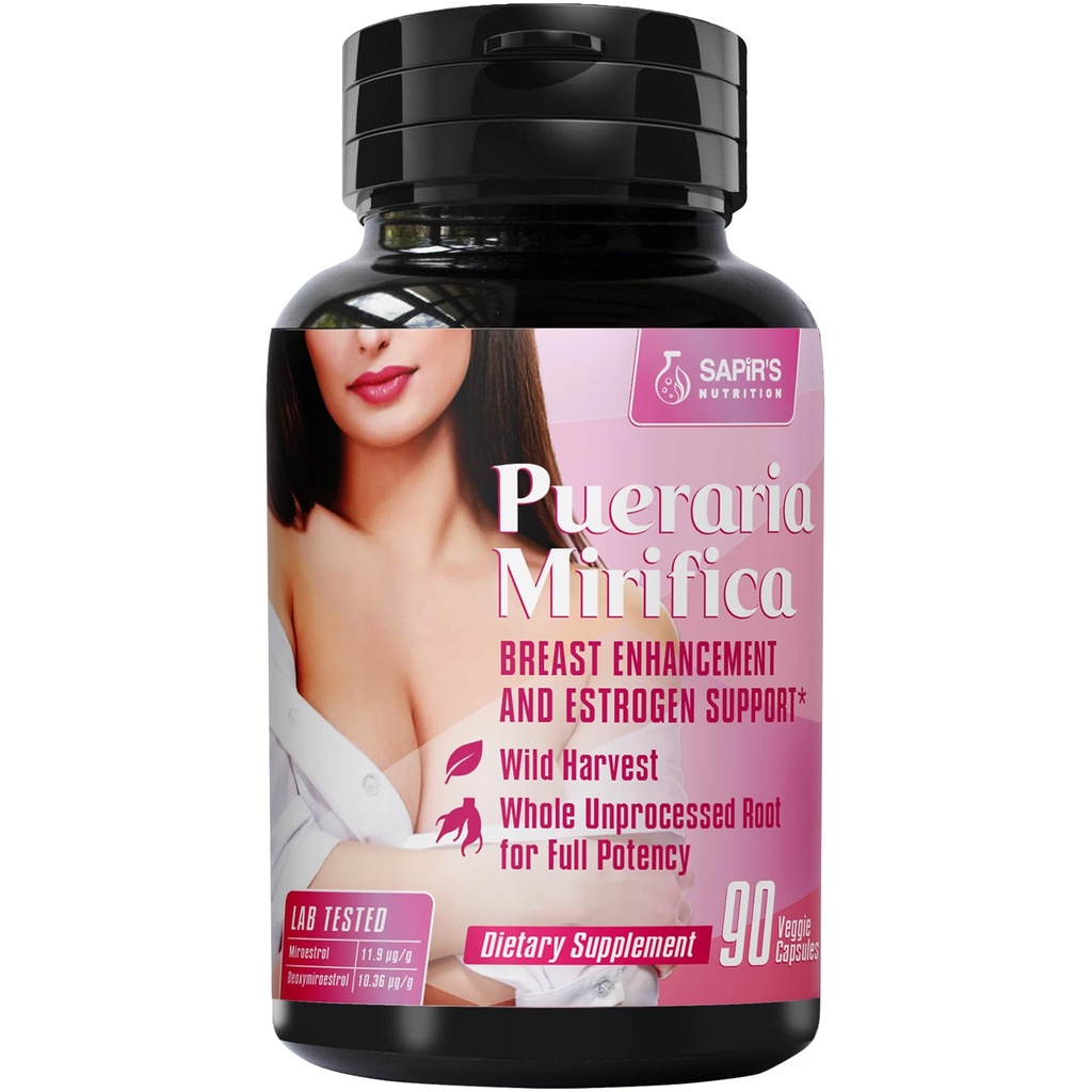 Pueraria Mirifica 캡슐 2000mg 매일 - 여성과 남성을 위한 Breast 증진 알약과 에스트로겐 보충교재, 여성과 Transgender를 위한 Breast 확대 알약 - Breast 성장 Breaster 강화