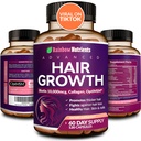 여성용 머리 성장 비타민 | Biotin 10,000mcg, Collagen, 특허 OptiMSM®, goMCT®, Saw Palmetto | Naturally Regrow Stronger & Healthier Hair, Skin and Nails | Stops Hair Loss | 60 Day Supply