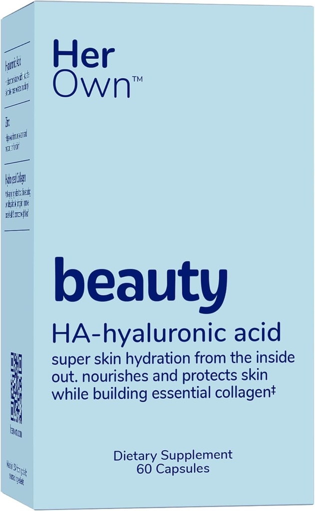 그녀의 자신의 아름다움 Hyaluronic 산 캡슐, 피부 Hydration, Nourishes는 피부, 근본적인 교원질, Hyaluronic 산, 아연, 마그네슘, 비타민 C, 60 조사와 더불어 아름다운 피부를, 지원합니다