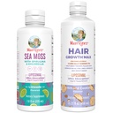 MaryRuth Organics Sea Moss Liposomal (Limeade) & Hair growth MAX (아몬드 쿠키) | Clean Label Project Verified® | 에너지, 면역성, 뷰티 비타민 | Vegan, 글루텐 프리, 비 GMO