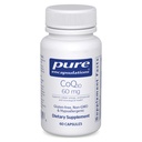 Pure Encapsulations CoQ10 60 mg | 에너지, 산화제, 뇌 및 세포 건강, Cognition 및 심혈관 지원을위한 Coenzyme Q10 보충교재 * 60 캡슐