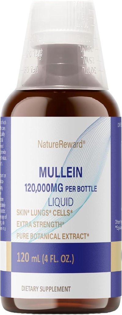 Mullein 액체, 호흡 건강 지원 - 액체, 아연, 차 - 4 fl oz